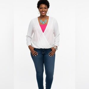 Lane Bryant White Blouse